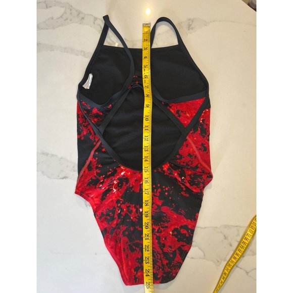 Speedo Endurance Red Black one piece Swimsuit Women’s 6/32 - Picture 5 of 7